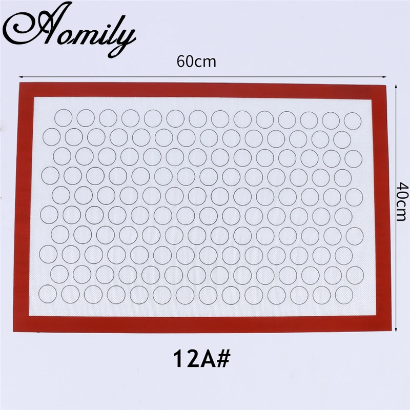 Amoliy Non-stick Silicone Baking Mat High Temperature Resistant Glass Fiber Oven Mat Baking Mat Macaron Mat Baking Accessories