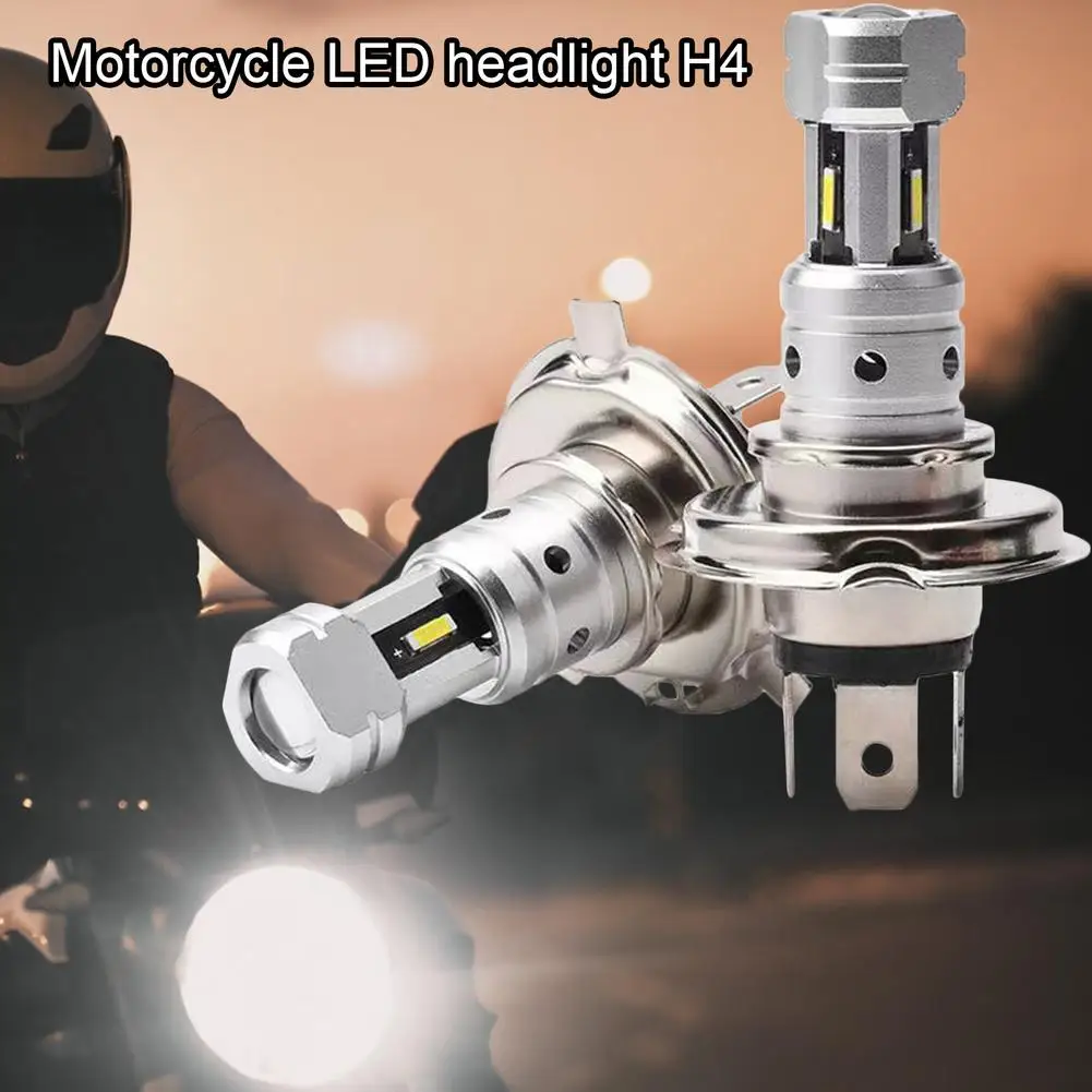 2Pcs Motorcycle LED Headlight Blubs 80W 6000K Moto White Light Head Lamp BA20D H6 H4 For Cars Motorcross Motorbike Accessories