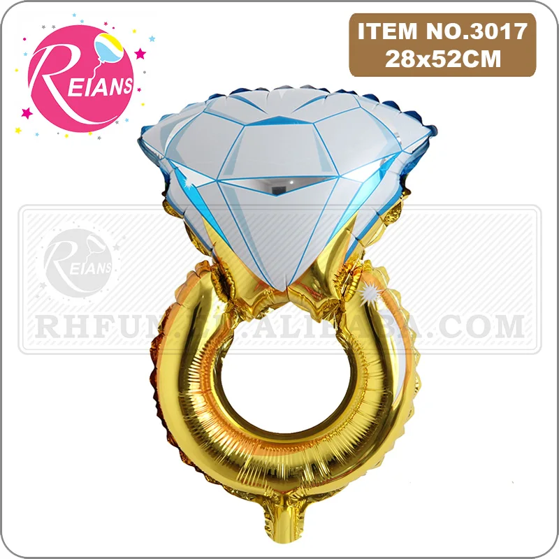 Mini Size Wedding balloon diamond ring aluminum foil balloon bachelor party decoration wedding anniversary decoration balloon