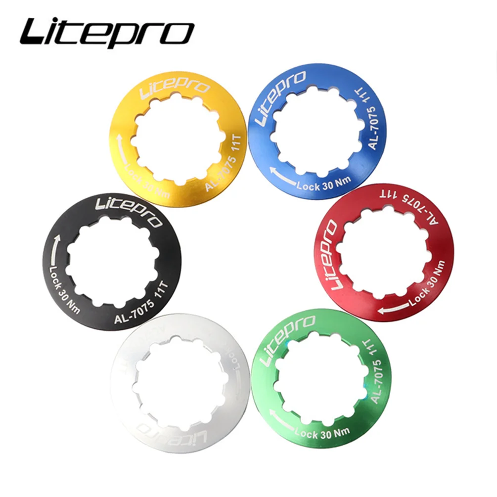 Litepro MTB Mountain Road Bike Cassette Flywheel Cover Folding Bicycle Aluminum Alloy Freewheel Cap Ring Lock