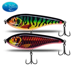 Señuelo de pesca con cola blanda para Lucio, cebo duro de 105mm y 32g, 8 colores
