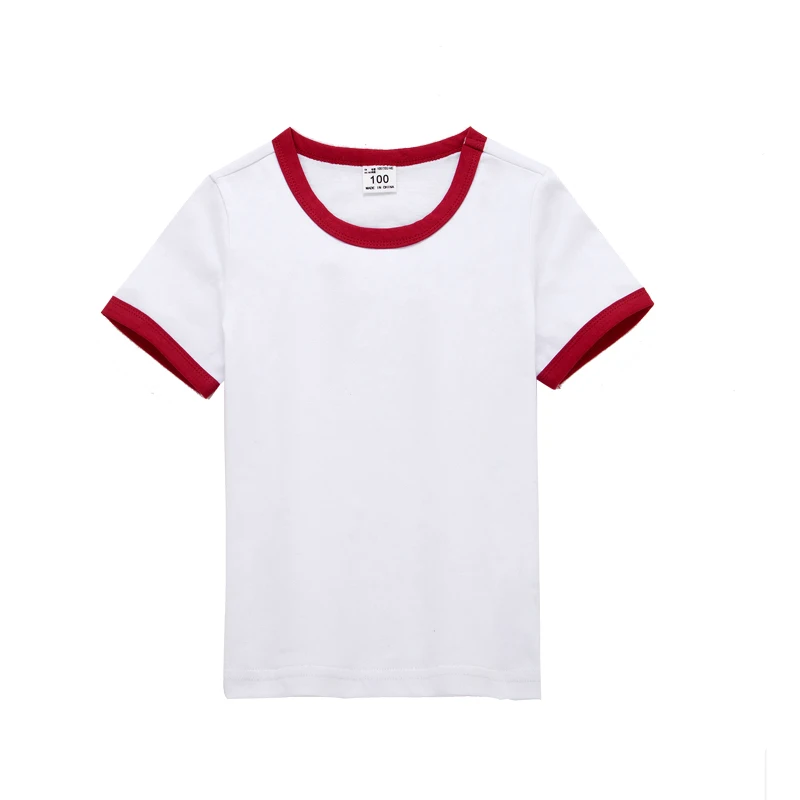 DE PEACH 2023 Summer Baby Boys Short Sleeve T-Shirt Girls Cotton Casual Tshirt Kids Fashion Spell Color Tops Children Clothes