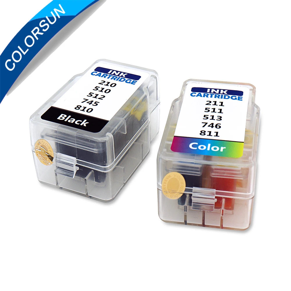 Colorsun PG 510 CL 511 Refill Cartridge For Canon 445 446 810 811 512 513 145 146 245 246 745 746 XL Smart Cartridge