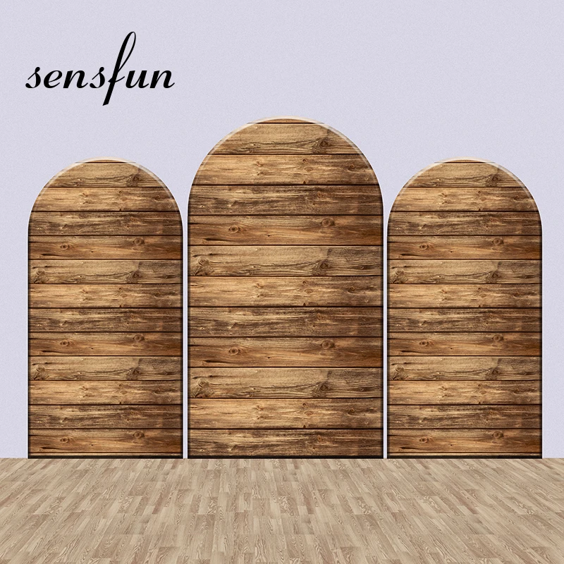 Arch Retro ไม้กระดาน Baby Shower ทารกแรกเกิดอาหารสัตว์เลี้ยงภาพฉากหลังการถ่ายภาพพื้นหลัง Photo Studio Props ที่กําหนดเอง