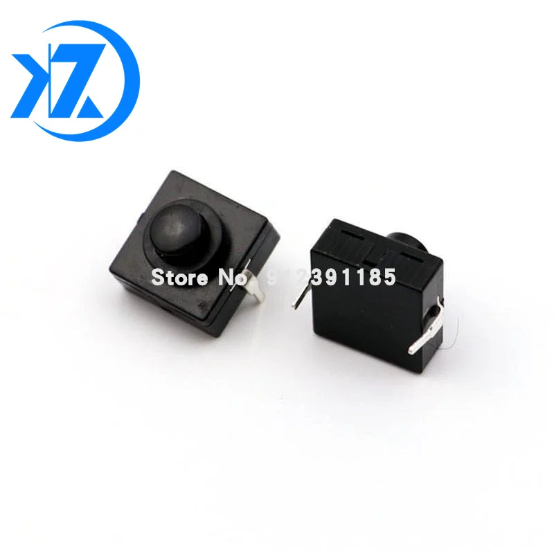 10PCS Ultra-thin Flashlight Switch Key Switch 12*12*9.4mm Flashlight Switch 2 foot self-locking Switch