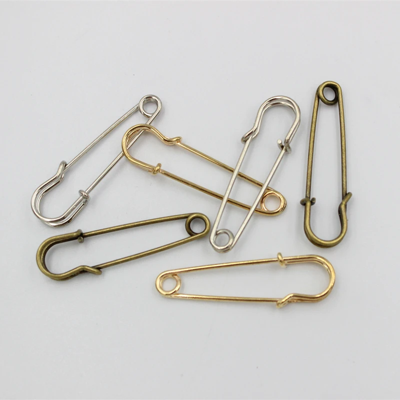 20pcs 38 50 100mm Safety Pins brooch pins DIY Sewing Tools metal Needles Large Safety Pin Small Brooch Apparel Accessories