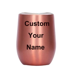 Customized logo 12OZ Wholesale Price Swig Wine Cups Insulated Thermos Coffee Mug Vacuum Thermos Cup Coffee Tumbler Egg Shape