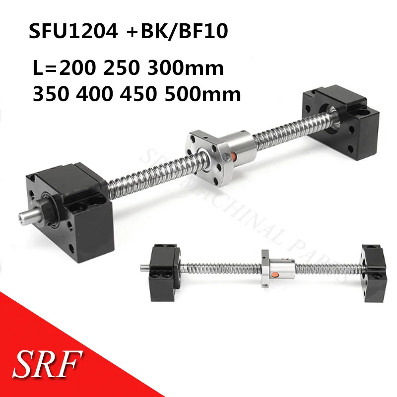 

Ball Screw SFU1204 Roller Ballscrew 200 250 300 350 400 450 500mm with ballnut+BK/BF10 end support