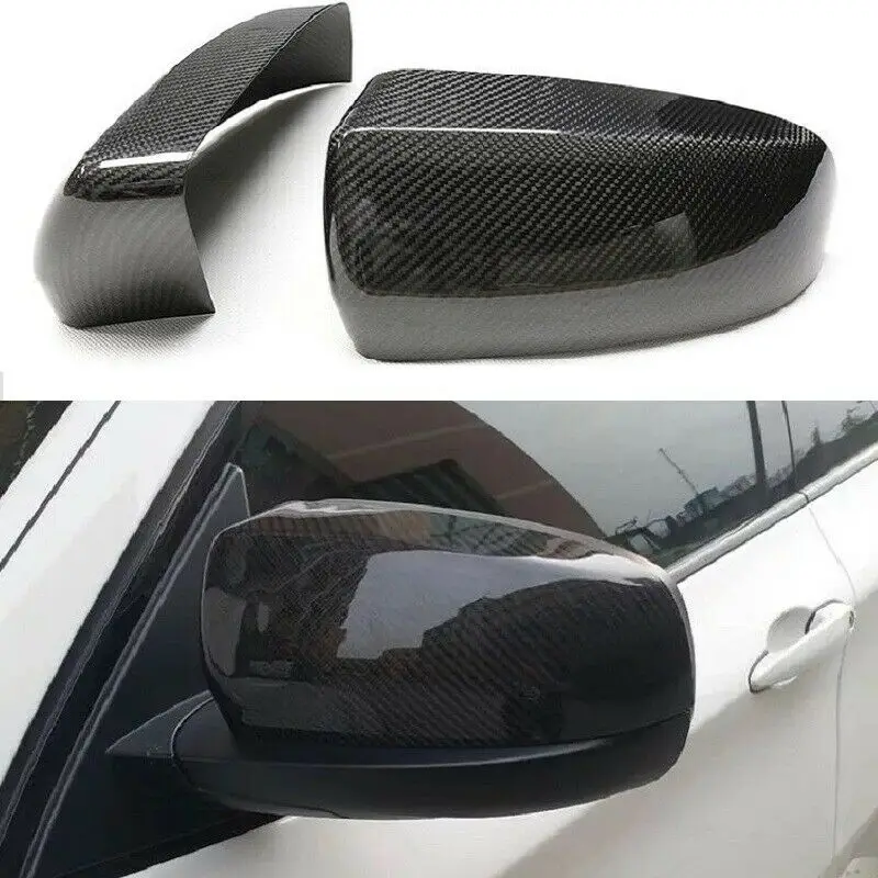 

Add On Carbon Fiber Mirror Cover Fit For BMW X5 E70 X6 E71 Carbon Caps 2008-2013