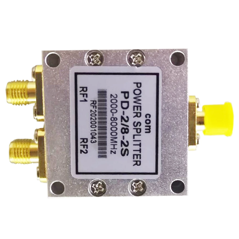 Divisor de potencia SMA Microstrip, un punto, dos, 2-8GHz, RF, combinador WIFi, 10W