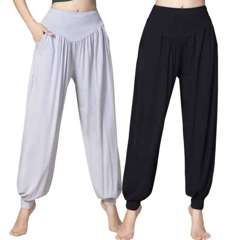 New Women's Loose Casual Modal Harem Pants Autumn Lady Dance Practice Pants Yoga Suit Plus Size Long Trousers Bloomers Dancewear