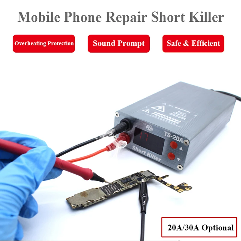 

TS-30A TS-20A Mobile Phone Repair Short Killer for Mobile Phone Computer Motherboard Short Circuit Detection Burning Repair Tool