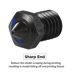 Mellow V6 nozzle Top quality Sharp A2 Hardened steel NF V6 Nozzles For Printing PEI PEEK or Carbon fiber filament for HOTEND