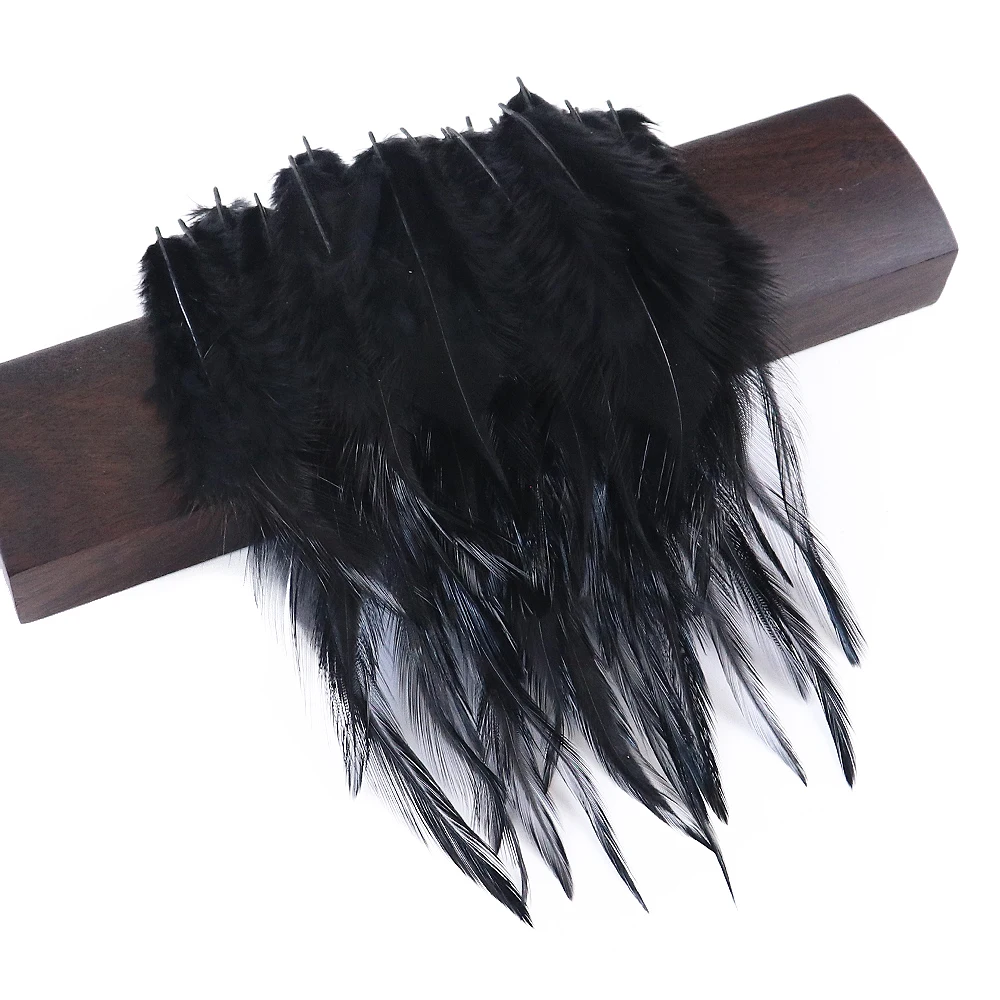 3-5 Inches Black Natural Chicken Feathers For Jewelry Making Crafts Decoration Handicrafts Carnival Accessories Wholesale 200PCS