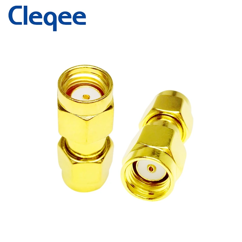 JXSINONE 5PCS Gold Tone RP SMA ชาย RP SMA ชายปลั๊กตัวเชื่อมต่อ RF Coaxial Adapter Stright Gold-ชุบ Converter
