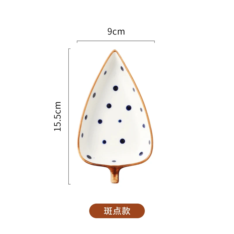 Creative Leaf Shape Seasoning Bowl Ceramic Multipurpose Small Plates Appetizers Snack Dish Sauce Kitchen Dishes Sushi Cake Tray image 5