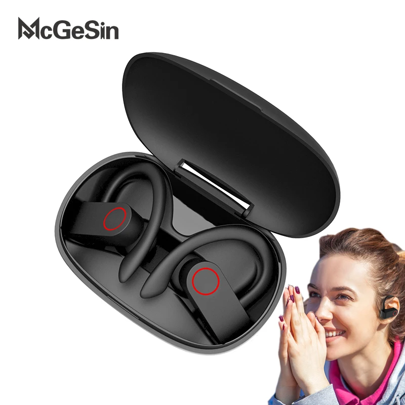 New McGeSin Sport Wireless Earphones Bluetooth 5.0 Headsets IPX5 Waterproof Headphones HD Call Hifi Music Earbud With Microphone