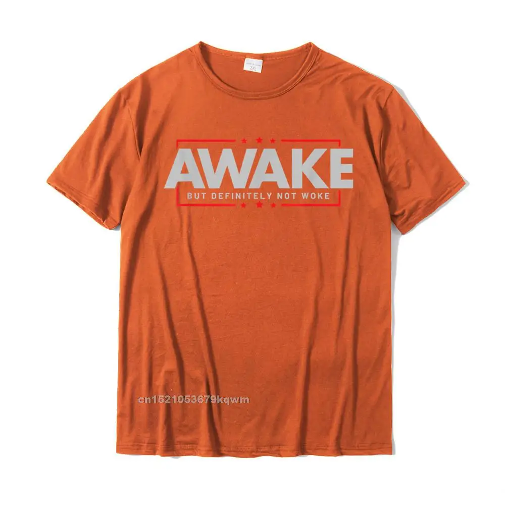 Awake Not Woke - Political Censorship T-Shirt Design Tshirts For Students Cotton Tops Tees Classic Classic