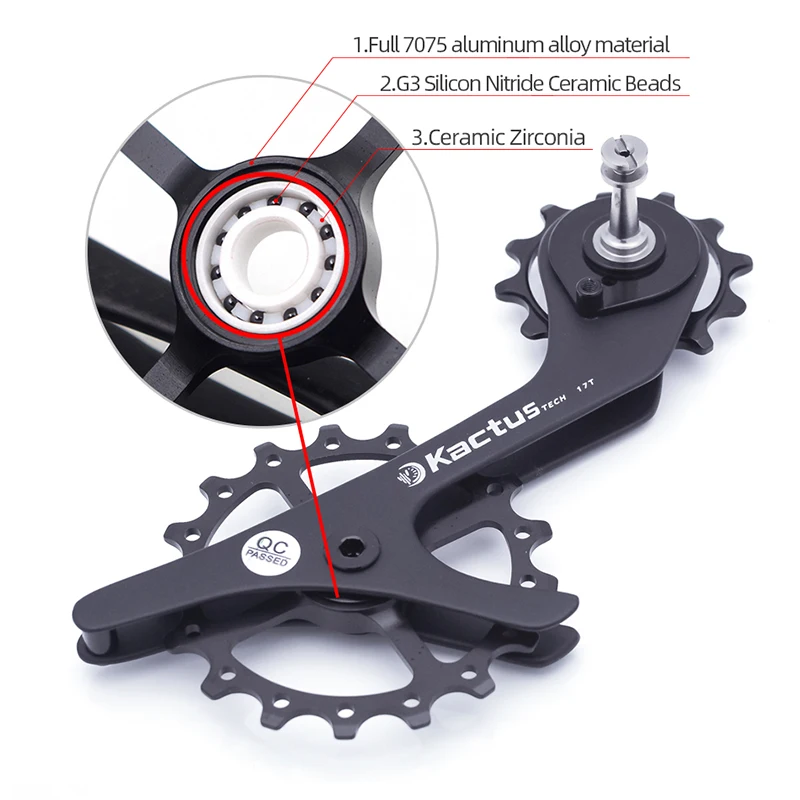 Bicycle Rear Derailleur Pulley 17THA Ceramic Pulley Wheel for SHIMANO R7000 11v Jockey Wheel Carbon Fiber Cage MTB Bike Parts