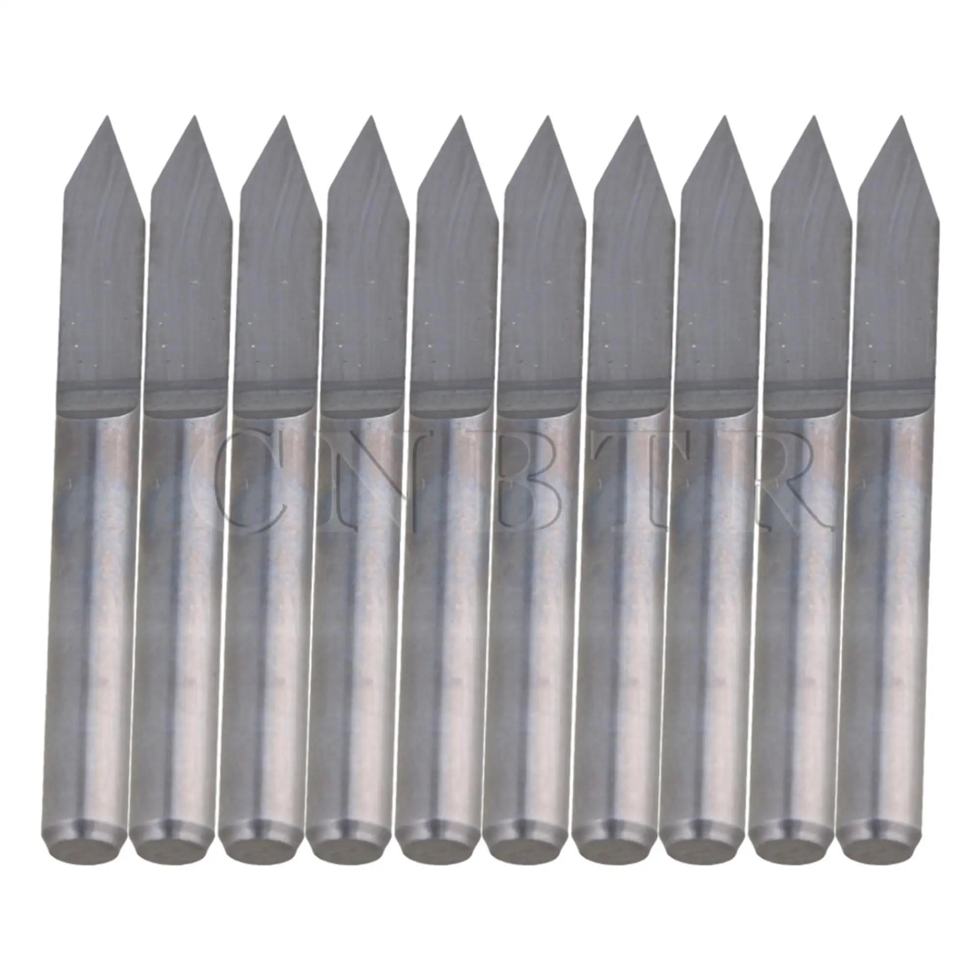 CNBTR 10Pcs 0.2mm 60 Graus Carbide Gravação Bits CNC Router Ferramenta para Placa PCB