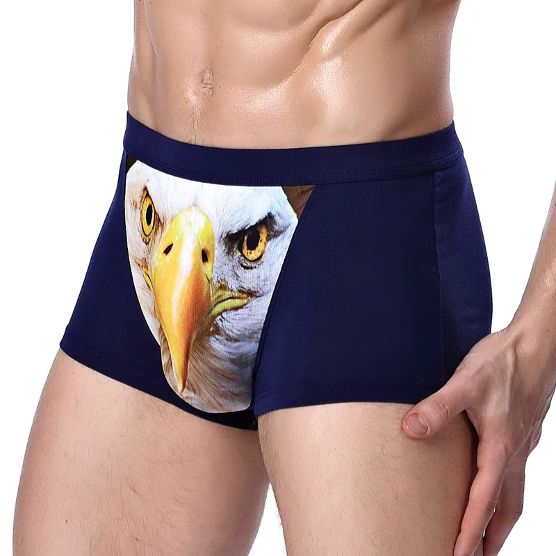 Men Underpants Modal men\'s funny panties with wolf boxer shorts mens sale Pouch Bulge boxers man Cartoon underwear for men