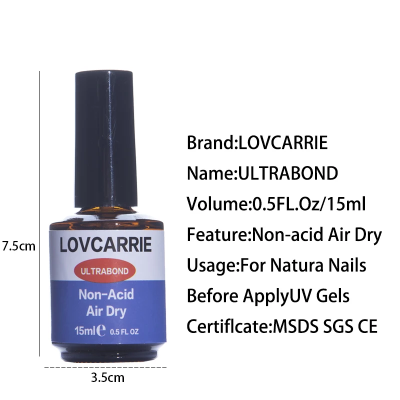 Lovcarrie Professionele Nail Ultrabond Prep Dehydrator En Primer Zuur Gratis 15Ml Nail Bonder Cleanser Acryl Nail Uv Gel Polish