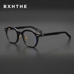 Vintage Acetate Optical Eyeglasses Frame Men Korea Square Myopia Prescription Glasses Frame Women Male Luxury Brand Eyewear