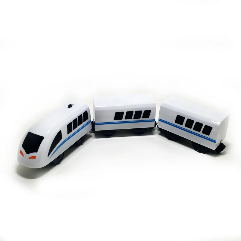 free shipping Magnetic electric train High-speed rail compatible with train tracks and all kinds of wooden train tracks