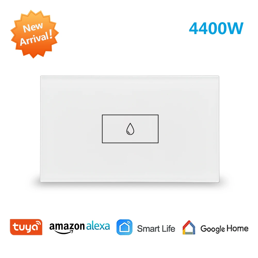 Tuya Smart 20A 4400W Boiler Switch for High Power Appliances Water Heater Home Automation Works with Alexa Google Assistant Siri