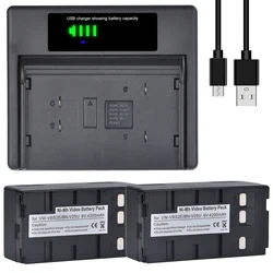 6V 4200mAh BN-V25U VW-VBS2E baterii i USB ładowarka do JVC BN-V22U, BN-V24U, BN-V25U Panasonic PV-BP15 NV-3CCD1 NV-61 NV-63