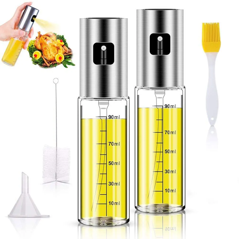 

Oil Sprayer Set with Brush/Funnel Spray Bottle Pump Alcohol Sauce Vinegar Olive Oil Sprayer for Cooking Salad BBQ Kitchen Tools