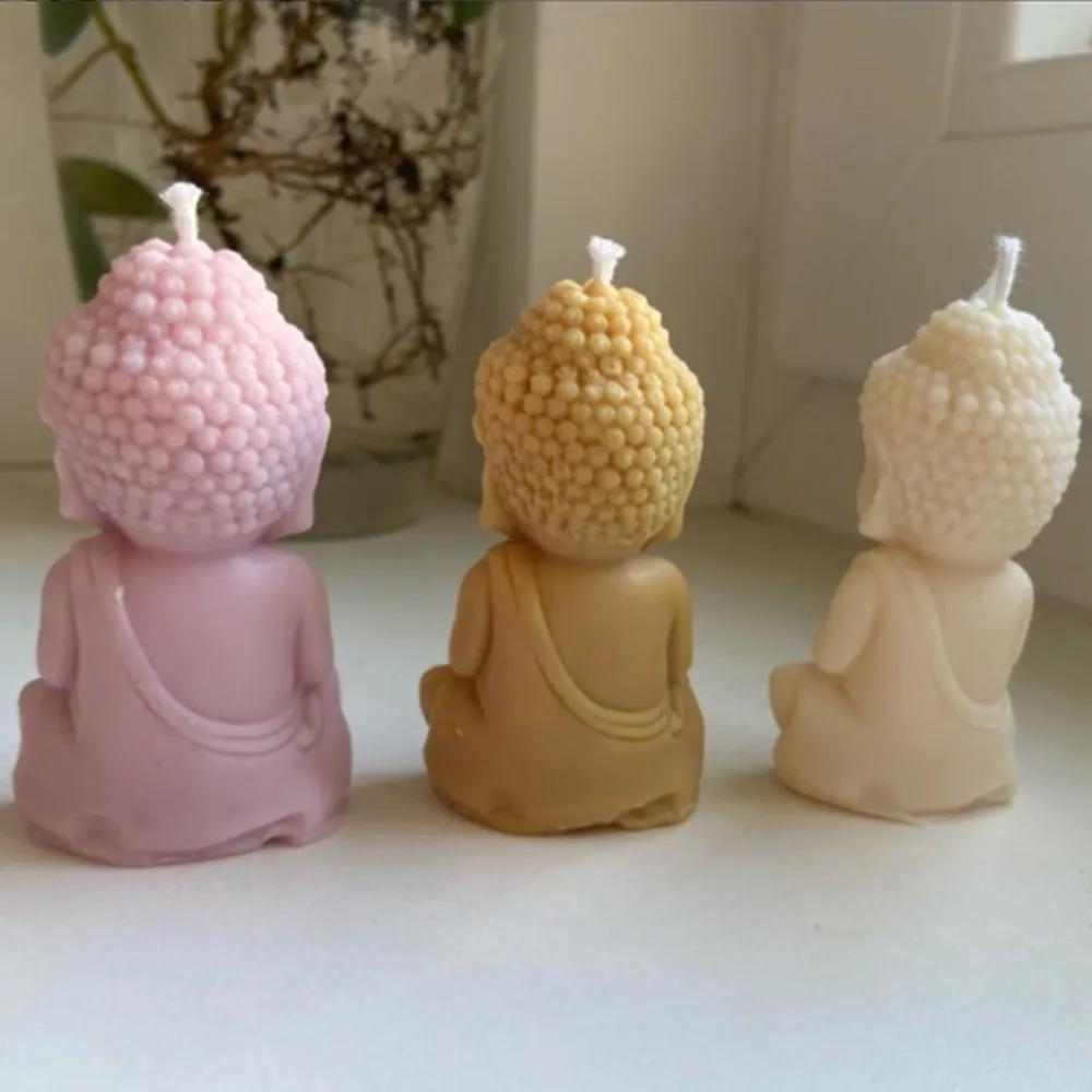 3D Buddha Candle Molds Buddha Resin Mold Art Crafts Decor Mould DIY Handmade Soap Silicone Molds for Soap Candle Making