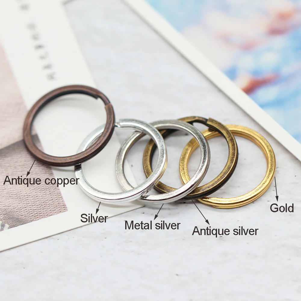 25mm Flat Split Ring Matal Keychain Ring DIY Split Keyrings Home Car Keys Attachment And Arts Crafts