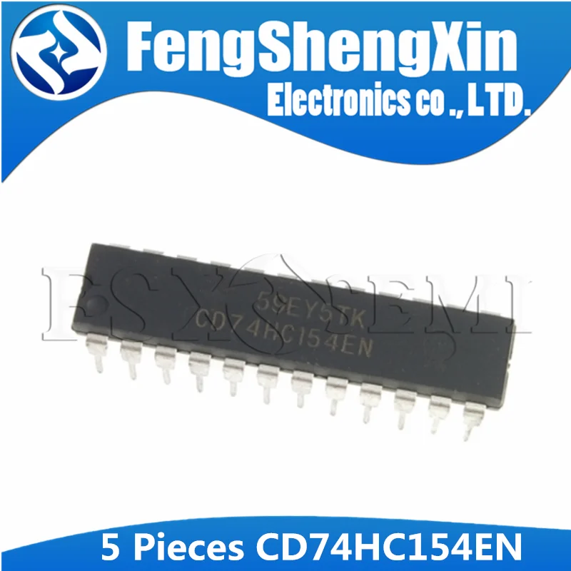 

5PCS CD74HC154EN DIP24 CD74HC154 DIP-24 74HC154 DIP MM74HC154N 74HC154AP SN74HC154N CD74HC154N Decoder/Demultiplexer IC