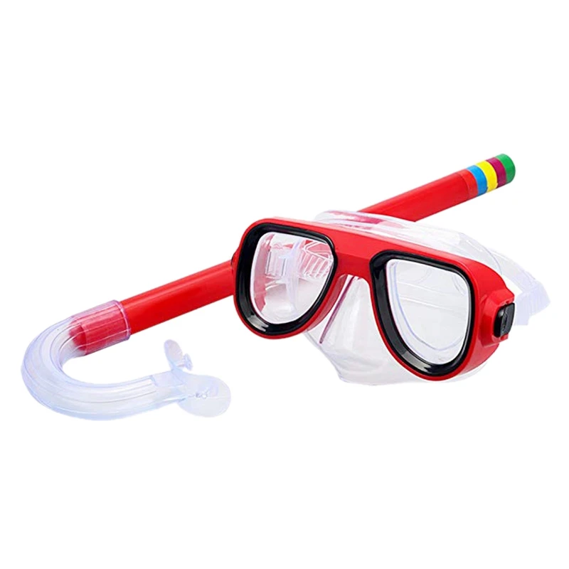 Kinder Schnorchel Brille Saugrohr Set PVC Ungiftig Klar Explosion-Proof Gläser Einstellbar Gürtel Sommer Tauchen Ausrüstung