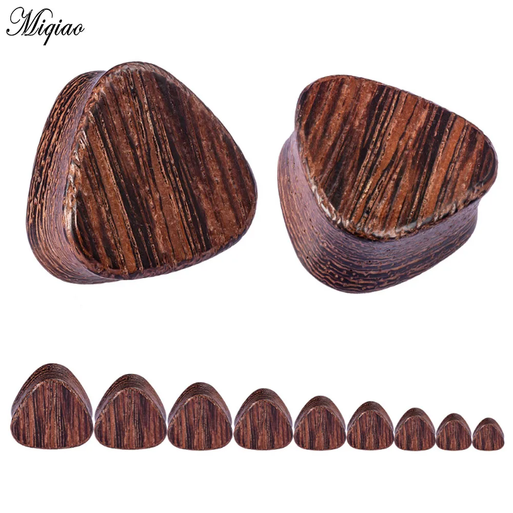 Miqiao 2 قطعة 8 مللي متر-25 مللي متر فاسق غير مصبوغ الصحية ثقب مجوهرات مثلث سجل الأذن عالية الجودة الأذن المتوسع حار بيع #3