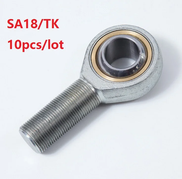 

10pcs/lot SA18/TK (d=18mm) Rod End Joint Bearing Outer male Internal Thread Metric Female Right /Left Hand Fish Eye