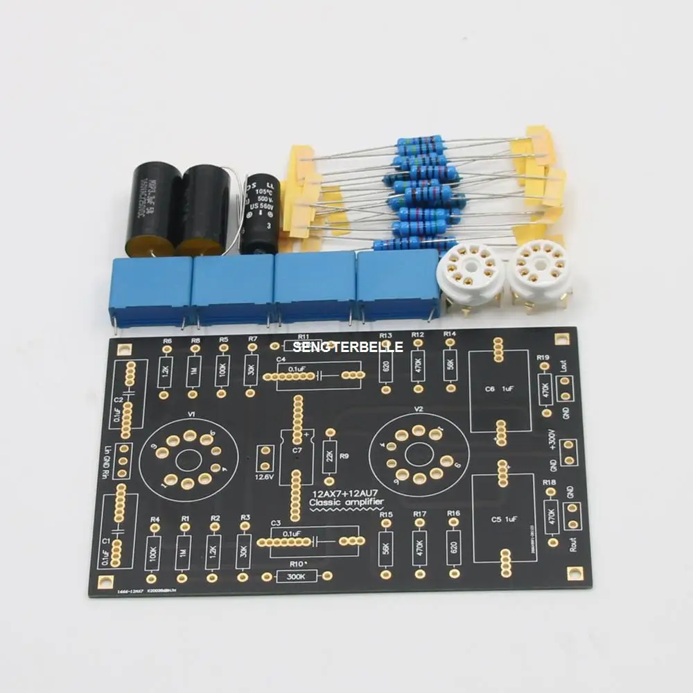 HiFi 12AX7 + 12AU7 Плата лампового предусилителя M7 Комплект стерео предусилителя на схеме Marantz 7