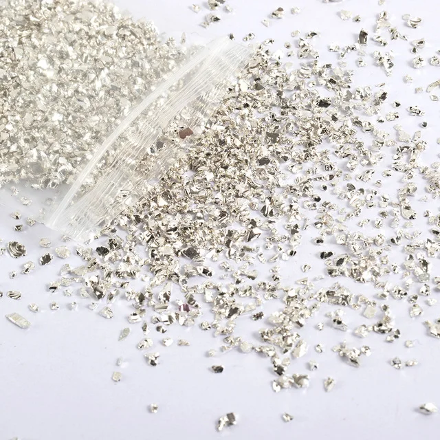 40g Fiocchi di pietra d\'oro finto Vetro metallico Glitter Resina epossidica Stampo Art Decor Materiale da otturazione Per resina fai da te Art