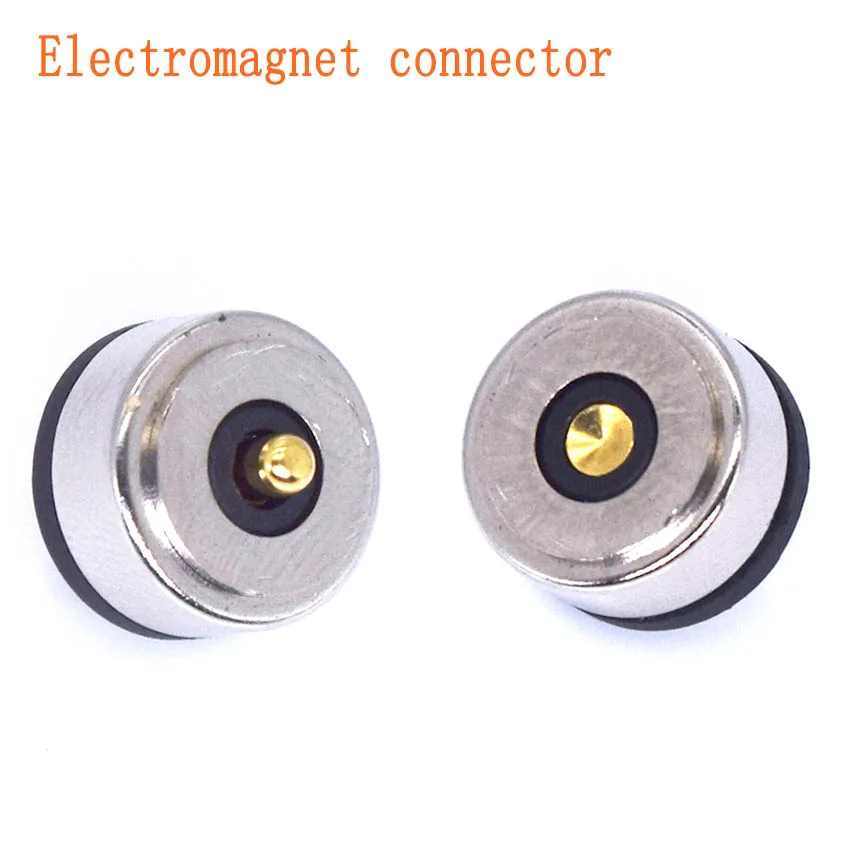

2pin round 10A high current magnet suction spring pogo pin connector, male and female probe DC power charging magnetic connector