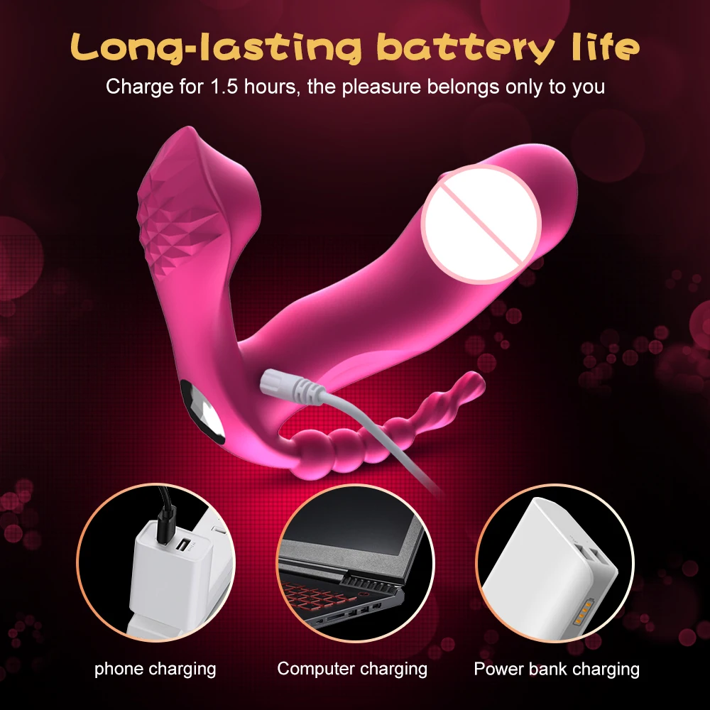 Sucker Vibrator Clitoris for Women 3 IN 1 Heating Sucking Vibrators Anal Beads Stimulator Wearable Oral Vagina Dildo Sex Toys
