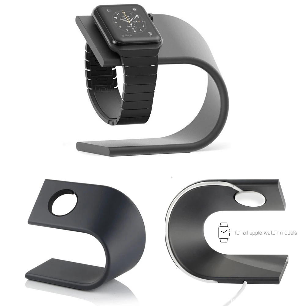 for Apple Watch Bracket Metal Aluminum Charger Stand Holder U Shape Charging Cradle Stand for Apple i Watch Charger Dock Station