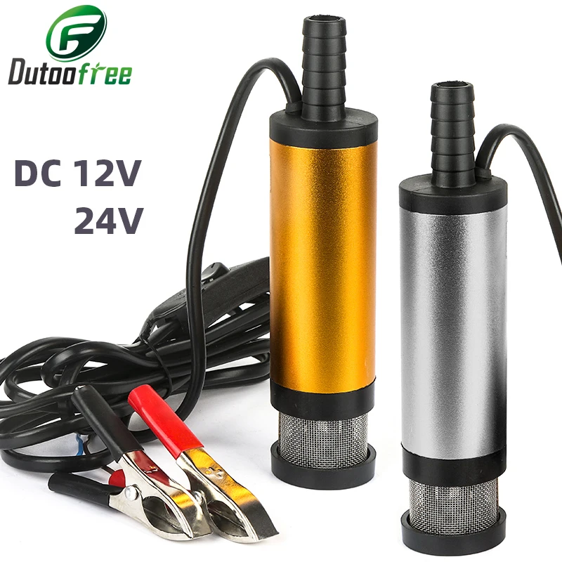 Portable Mini 12V Submersible Pump 12L/min Electric Diesel Water Pumping Tools With Switch Accessories For Boat Trailer Truck