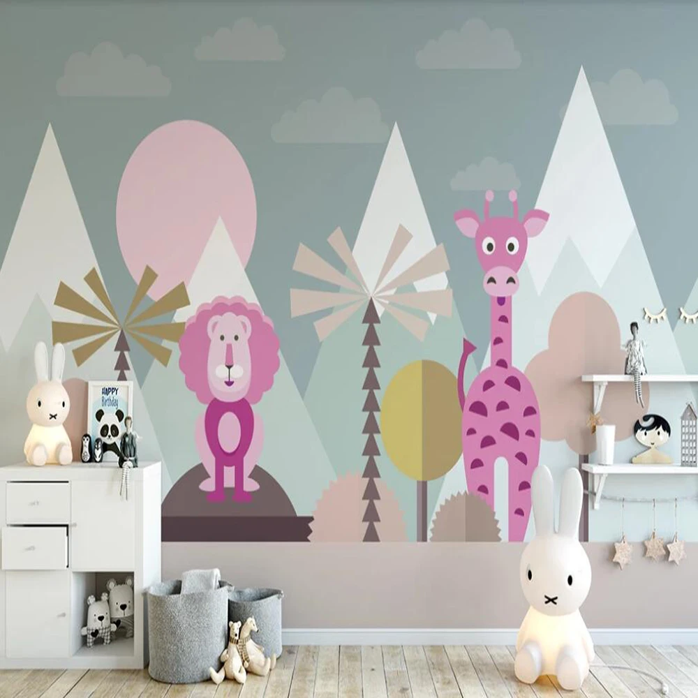 

Milofi custom large 3D wallpaper mural children's room flat cartoon illustration background wall decoration mural wallpaper