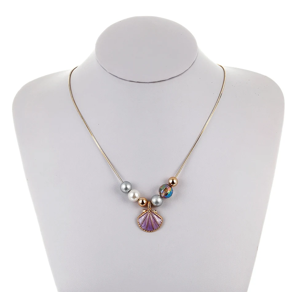 Women\'s Beads Necklace for Women Shell Necklaces & Pendants Crystal Beaded Statement Necklace New Jewelry for Gifts NR085
