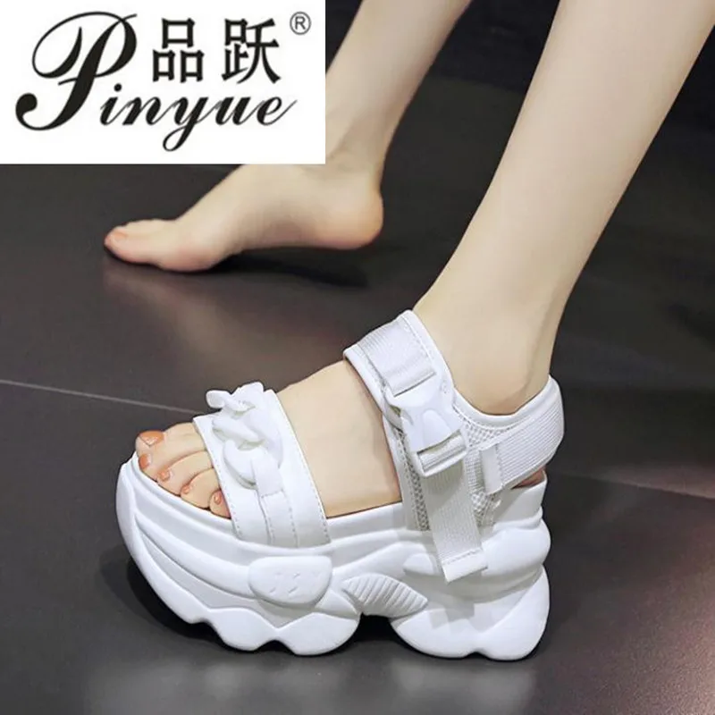 2021 Summer Wedges Sandals 9cm Ladies Beach Slippers High Heel Sandals Women Casual Shoes Platform Chunky Shoes Sandalias Mujer