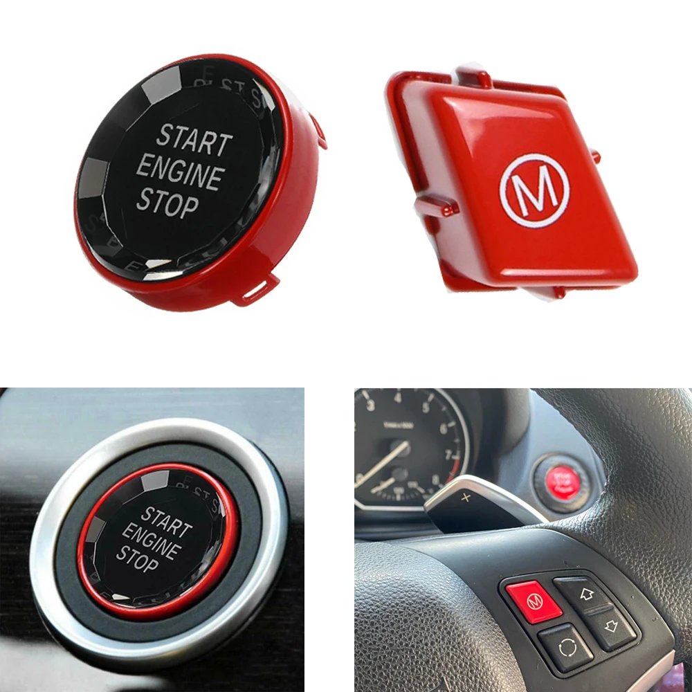 Car Steering Wheel M Mode Switch Start Button Fit For BMW E90 E92 E93 M3 E82 M Crystal