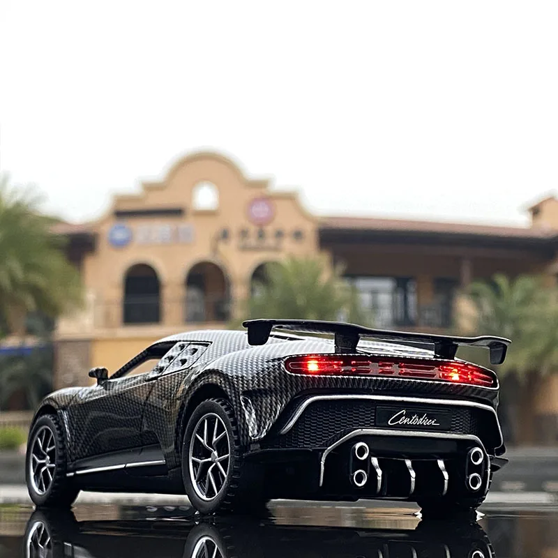 1:32 Bugatti Centodieci Carbon Fibre Alloy Sports Car Model Diecast Metal Toy Car Model Simulation Collection Childrens Toy Gift