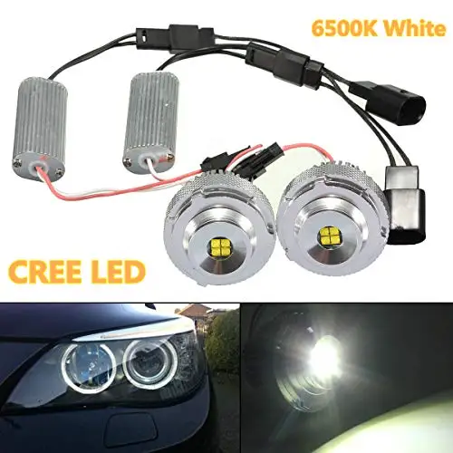 

A15 2X 20W White LED Angel Eyes Halo Light Bulbs for BMW E60 528i 535i LCI Super Brightness