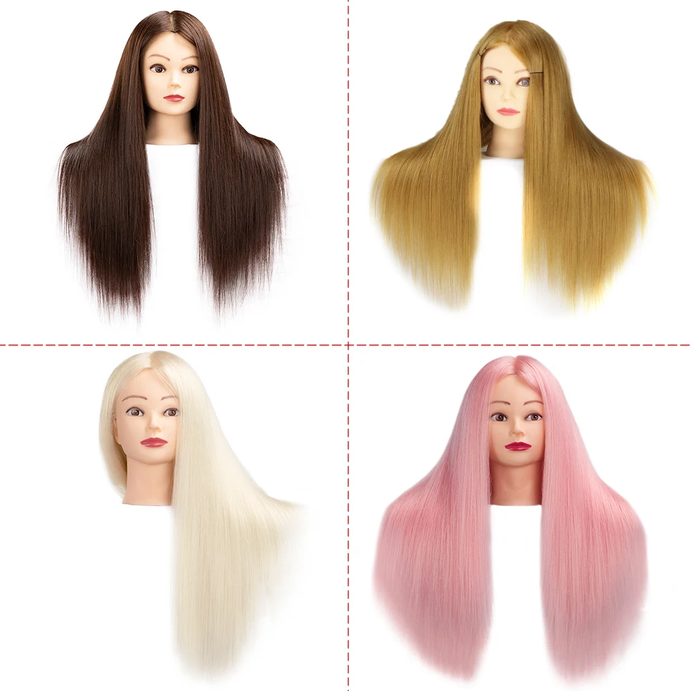 Mannequin Head With 85% Real Hair Female Training Training Dolls Styling Head Manikin Head For Hairdressers Hairstyles Tools